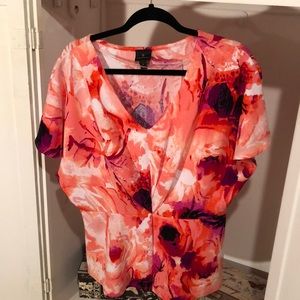 Short Sleeve colorful blouse